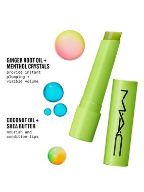 BNIB MAC Squirt plumping Gloss Stick in 15 Like Squirt Green